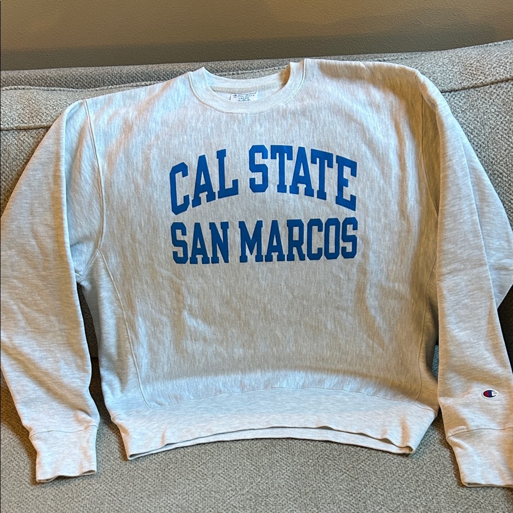 Champion Light Gray Cal State San Marcos Crewneck